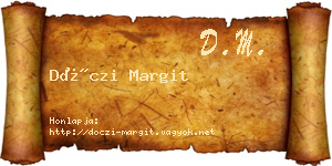 Dóczi Margit névjegykártya